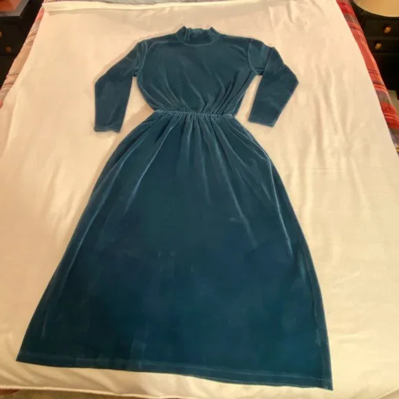 Bean Dresses Ll Bean Velour Mock Turtleneck Dress Wside